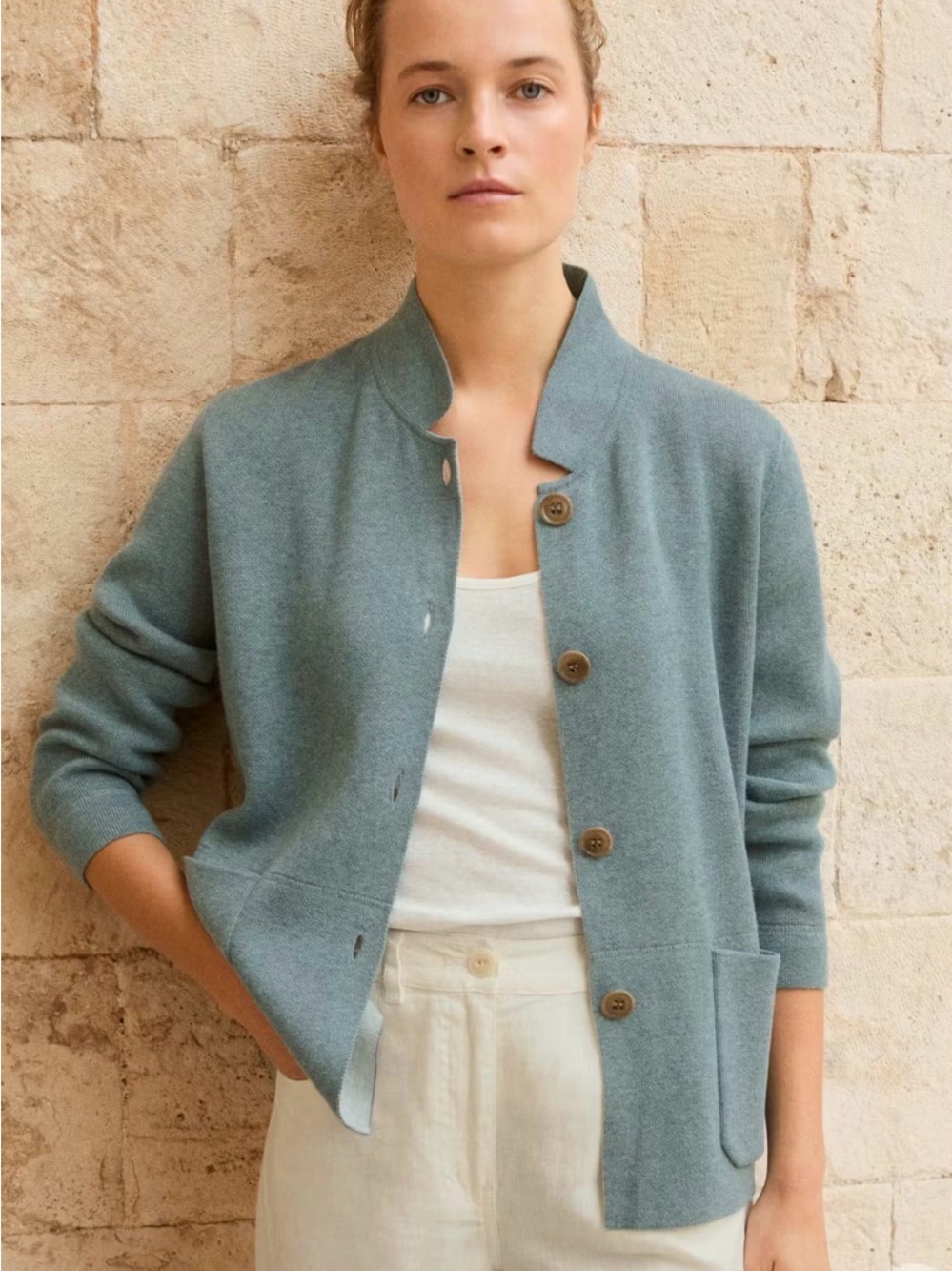 Poetry DOUBLE-KNIT JACKET Denim Teal 14